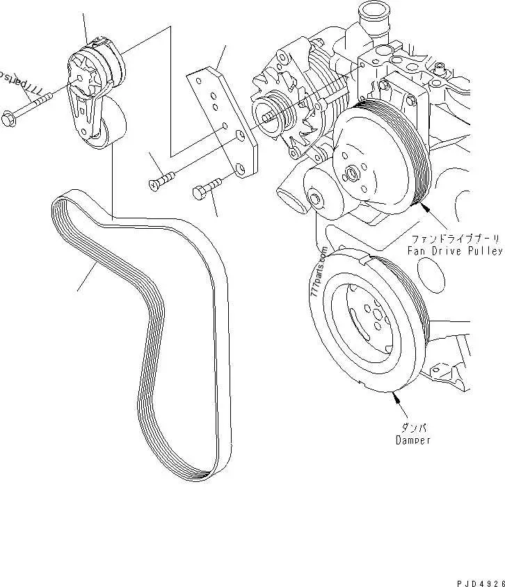 john deere 6410 serpentine belt diagram