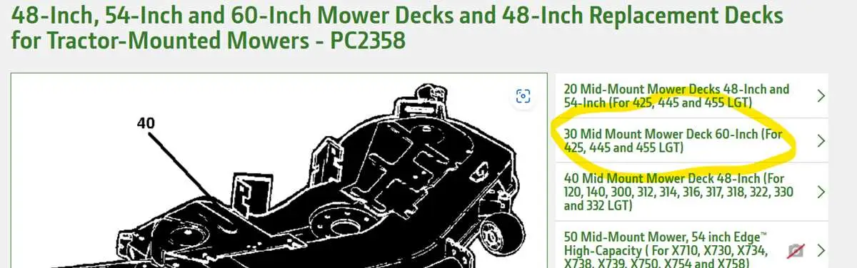 john deere 455 60 inch mower deck belt diagram