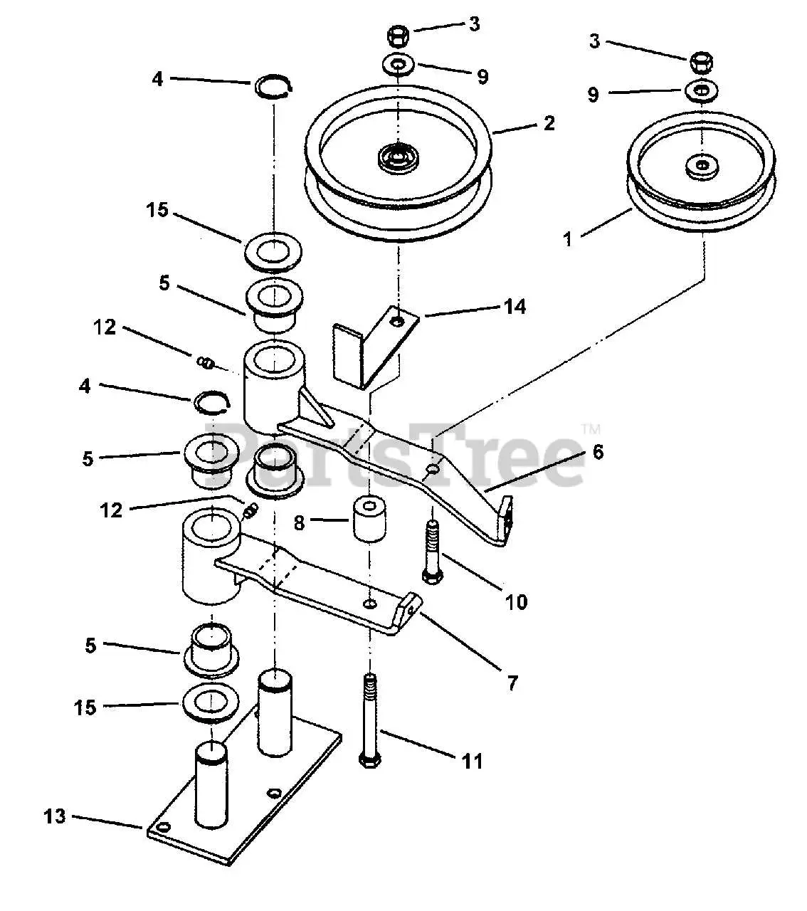 john deere 48a inch mower deck diagram