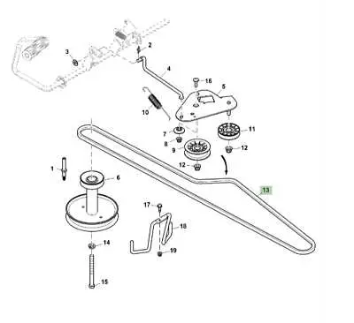 diagram on drive belt 665z john deere