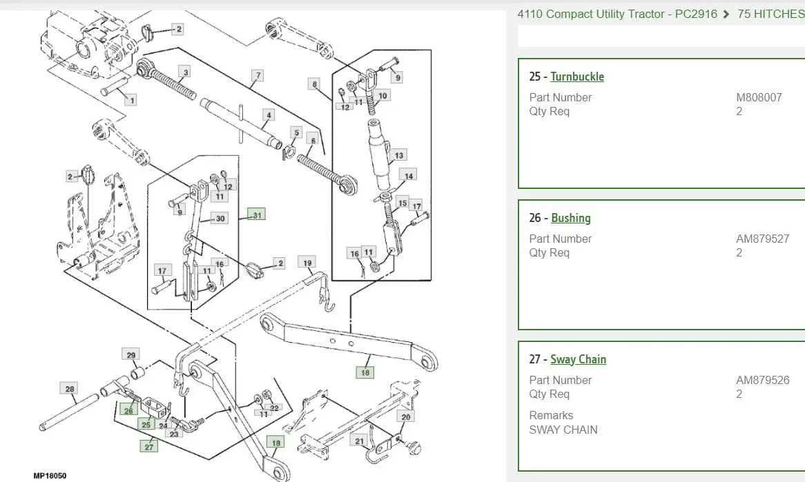 john deere quick hitch parts diagram